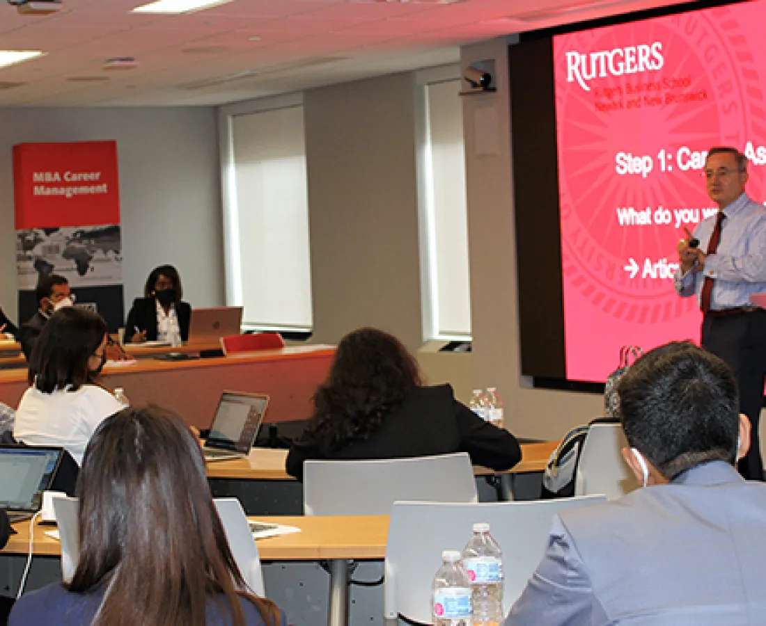 Rutgers MBA students receive full career management expertise
