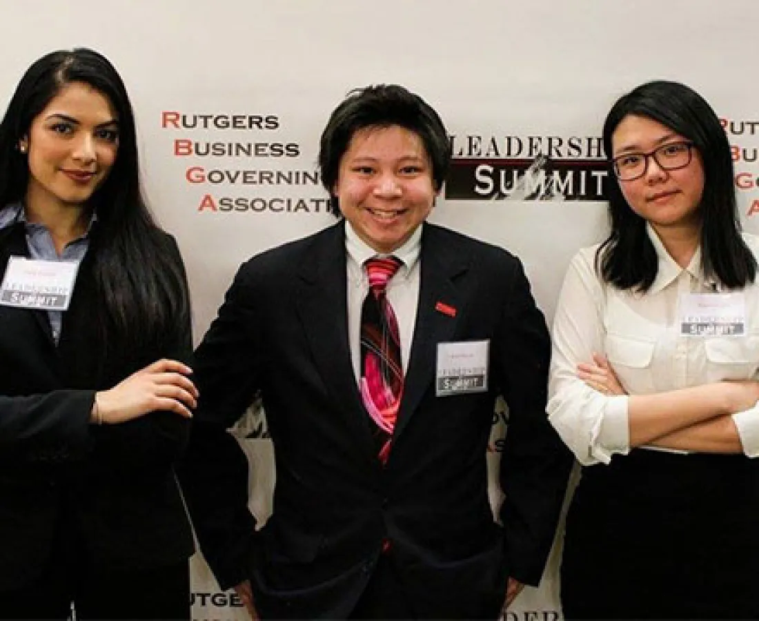Three members of RPFC pose together at the Leadership Summit