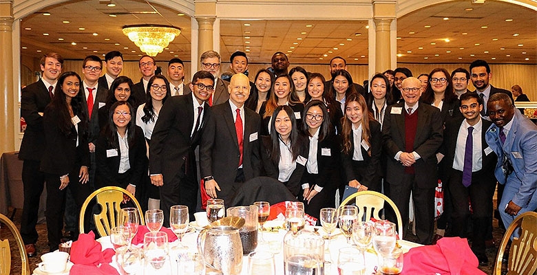 Members posing together at an event