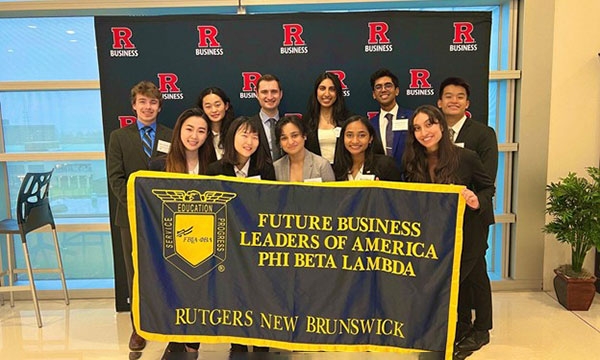 FBLA members posing for a group photo 