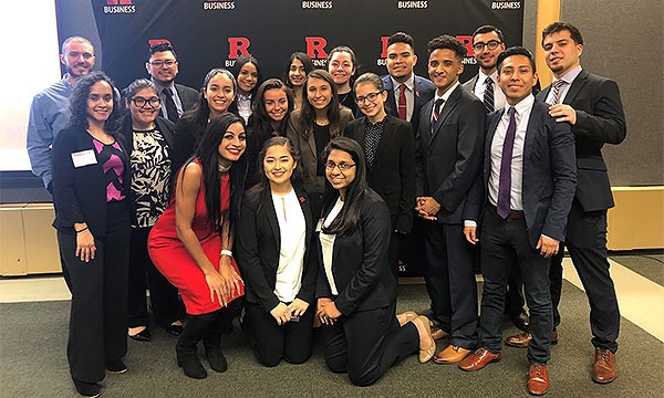 ALPFA members pose as a group