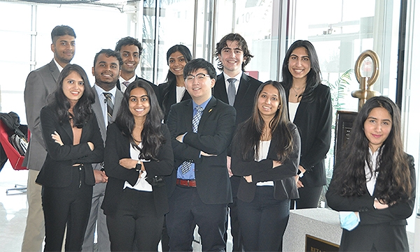 BGS members on the steps of the school at 100 Rock