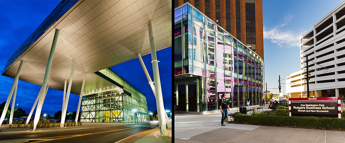 Composite image of the building at 100 Rock and 1 Washington Park