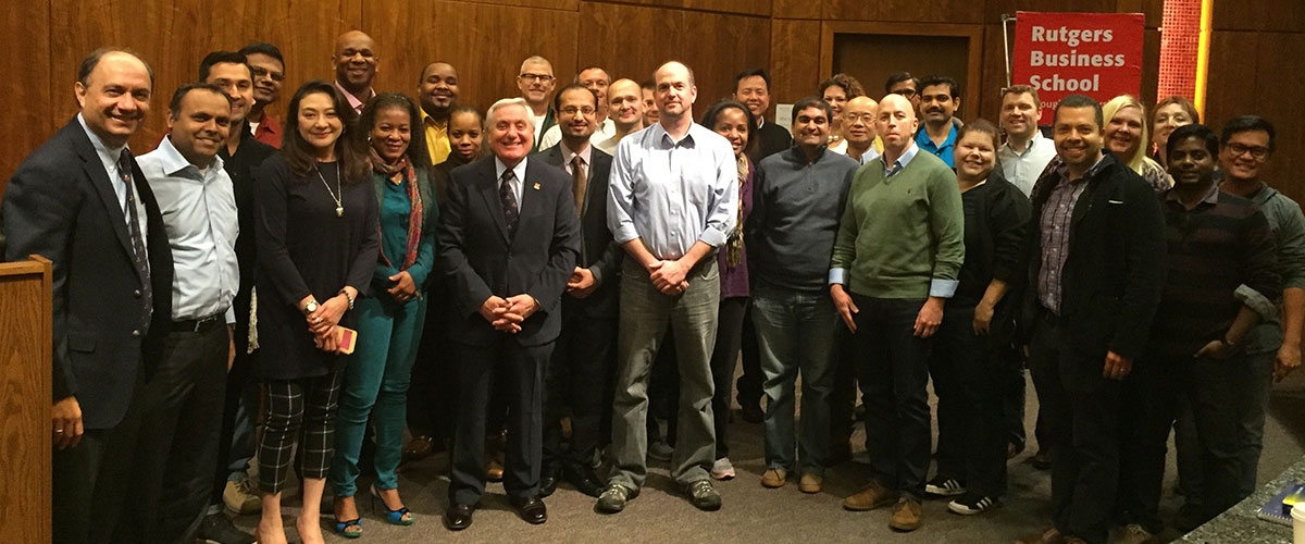 Former CFO of ETS, and of The New York Times, Frank Gatti, Rutgers EMBA Alumnus presents "How to be an Effective Board member" in the Rutgers EMBA program